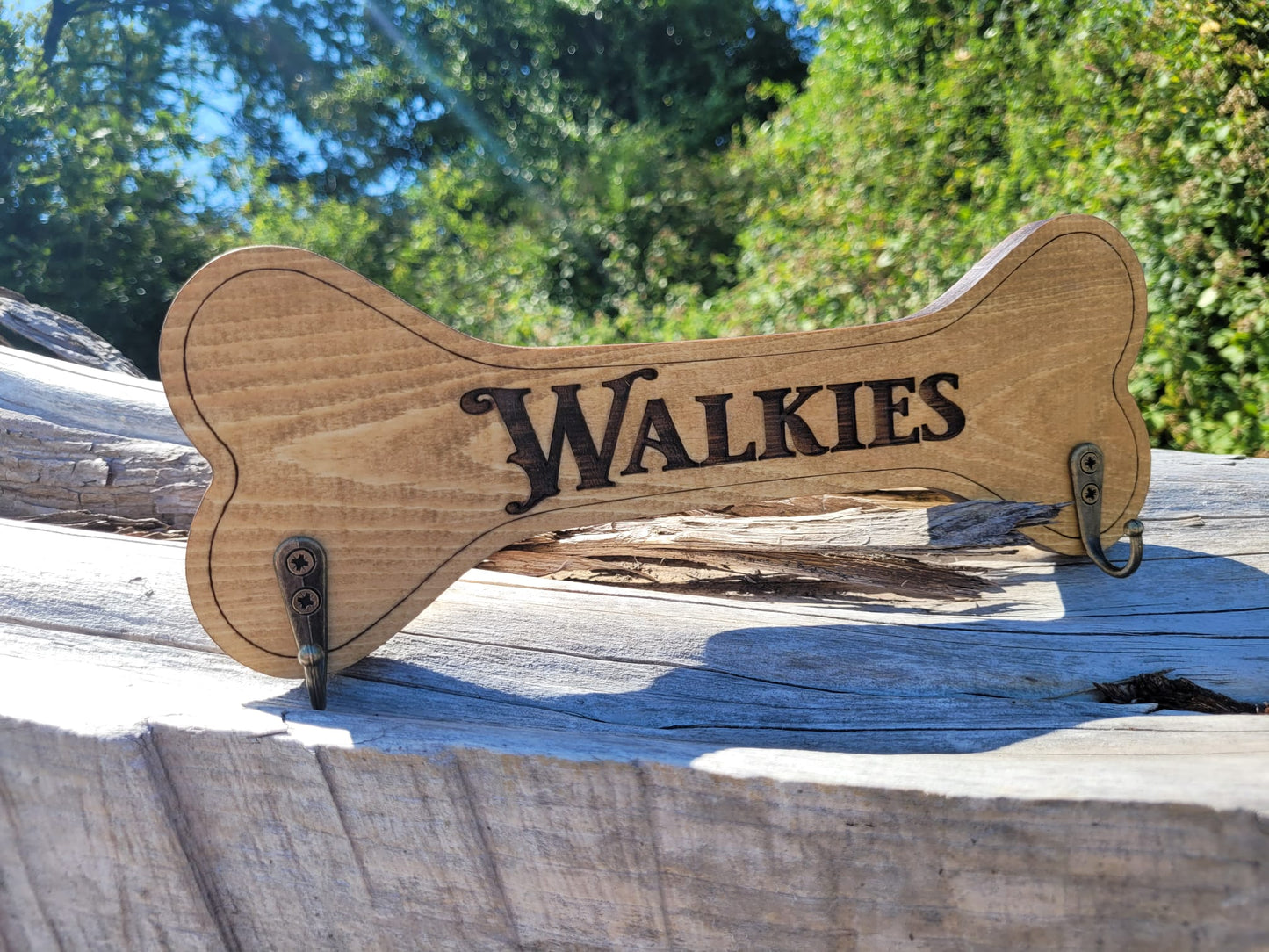 Dog Leash Holder - Walkies Solid Wood