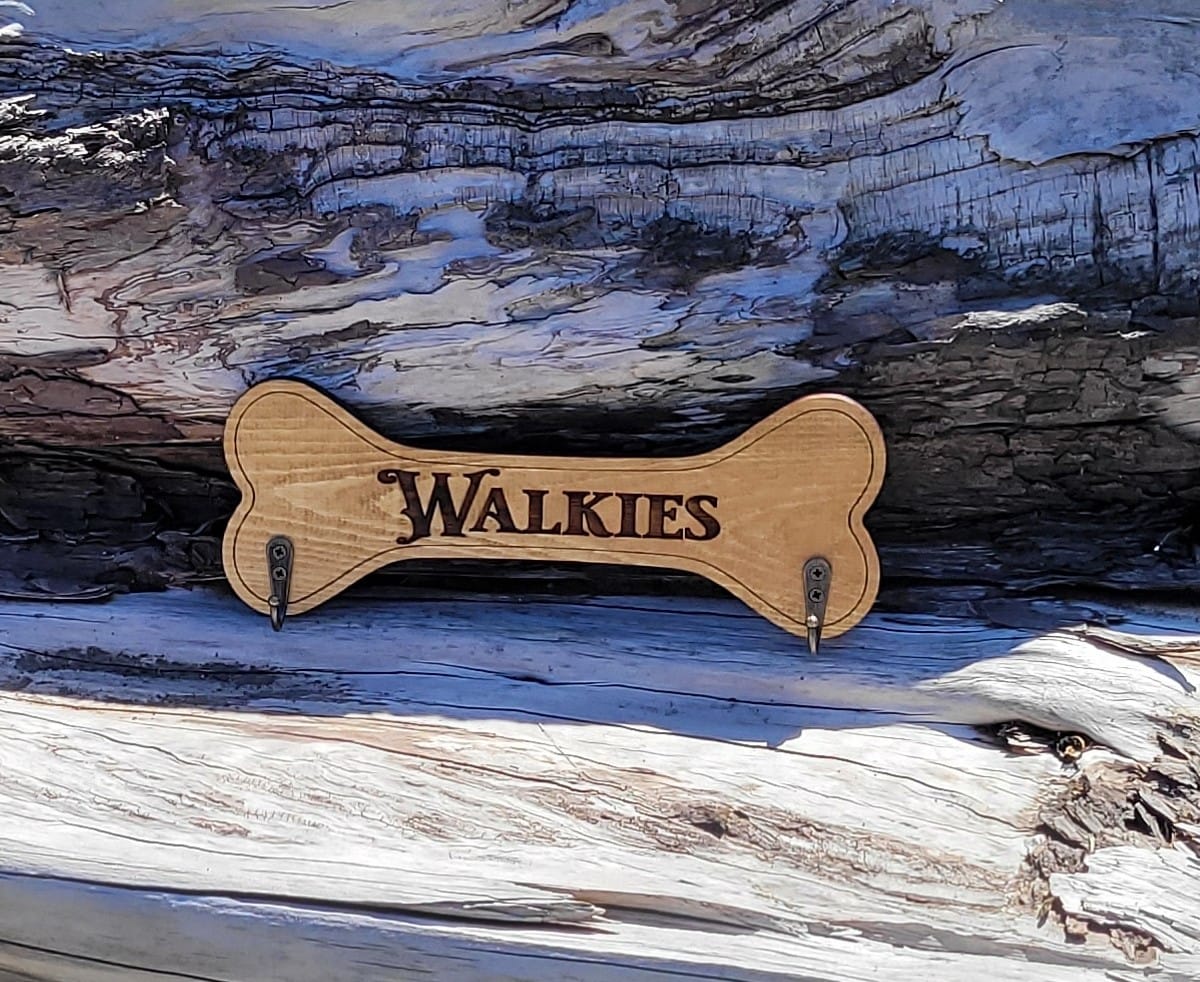 Dog Leash Holder - Walkies Solid Wood