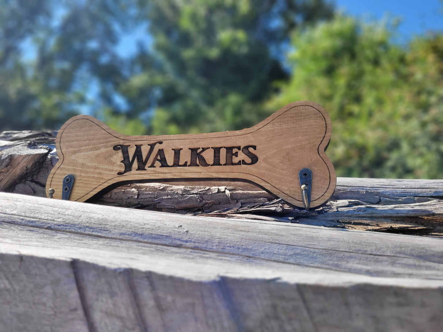 Dog Leash Holder - Walkies Solid Wood