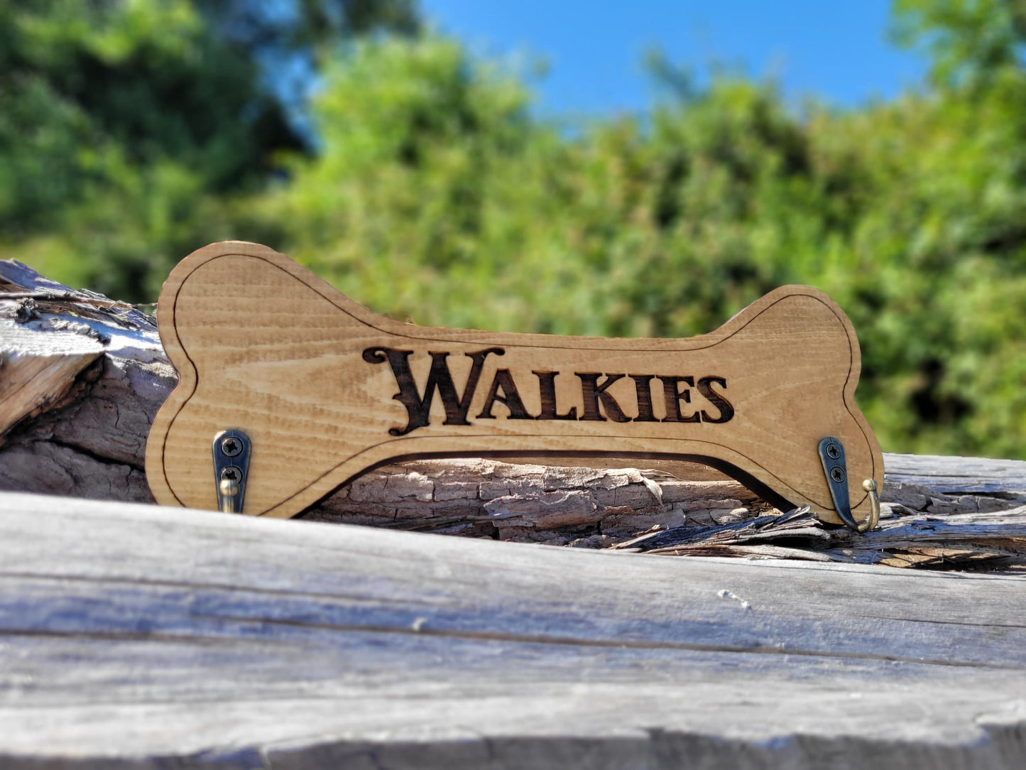 Dog Leash Holder - Walkies Solid Wood