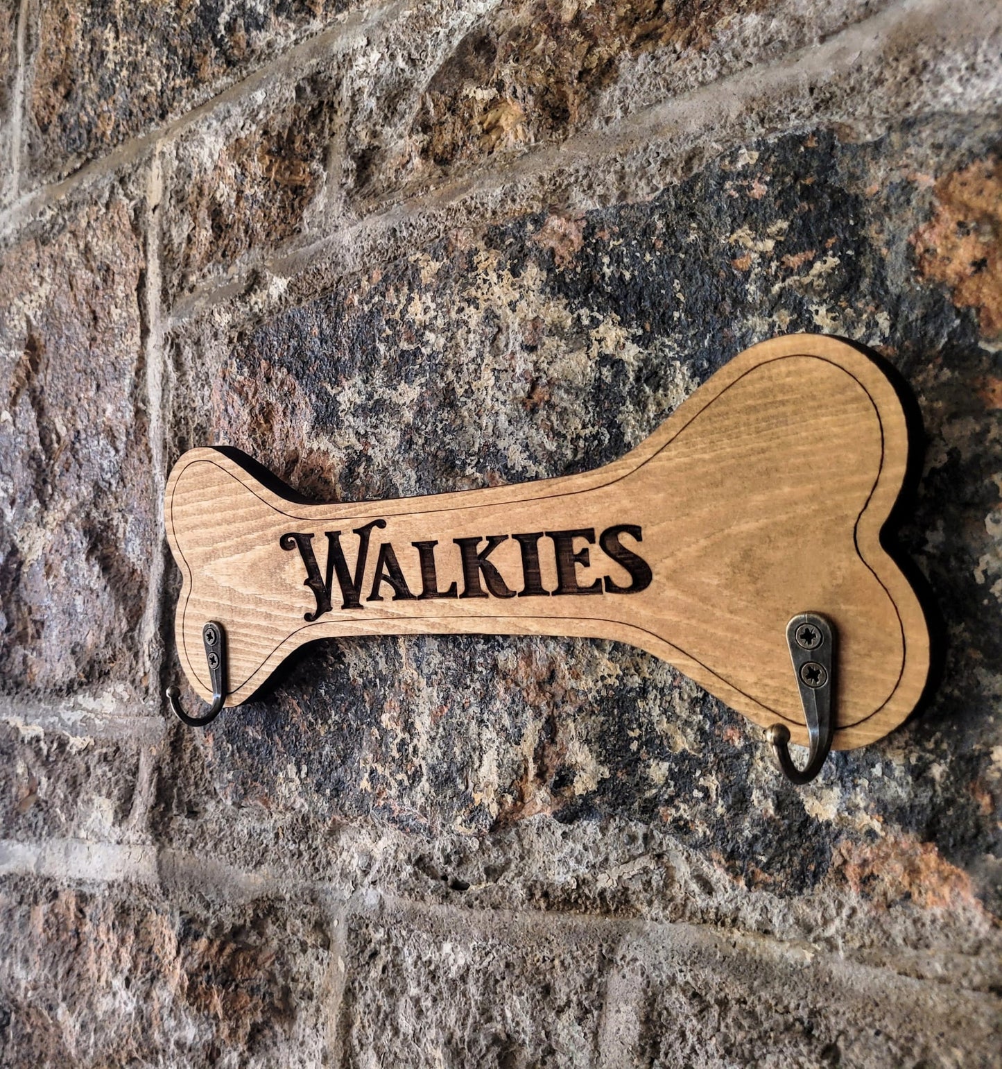 Dog Leash Holder - Walkies Solid Wood