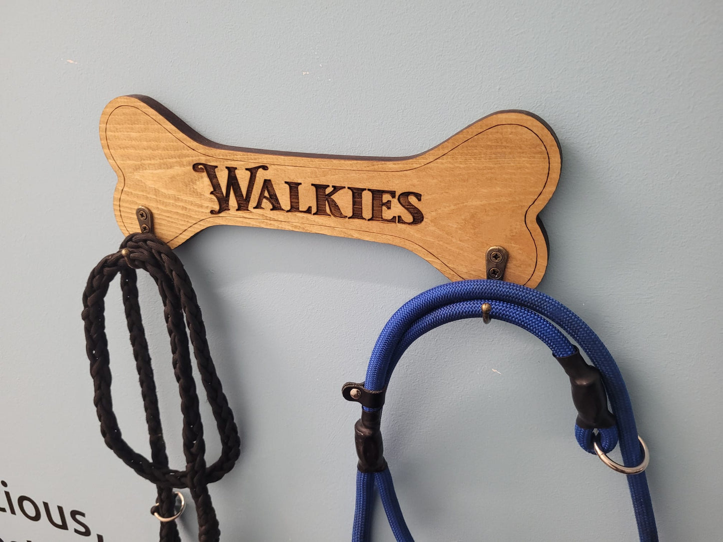 Dog Leash Holder - Walkies Solid Wood