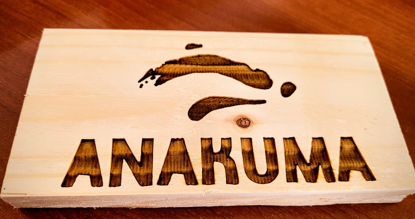 Custom Laser Engraved Company Logo Branding On Wood