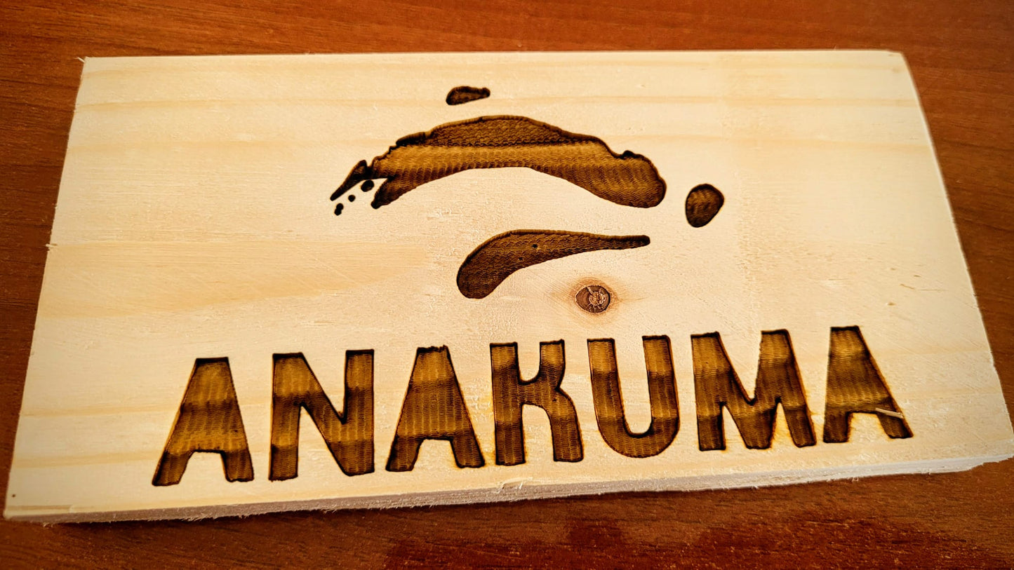 Custom Laser Engraved Company Logo Branding On Wood