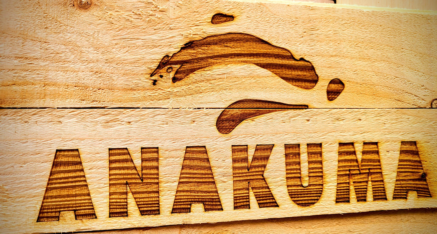 Custom Laser Engraved Company Logo Branding On Wood