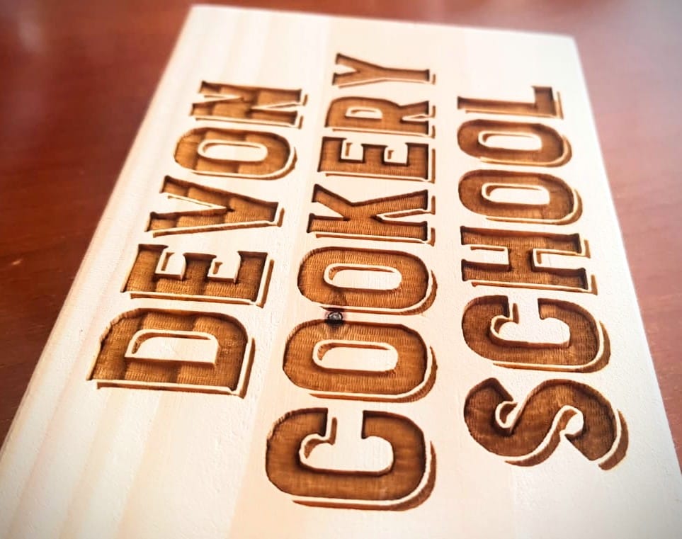 Custom Laser Engraved Company Logo Branding On Wood