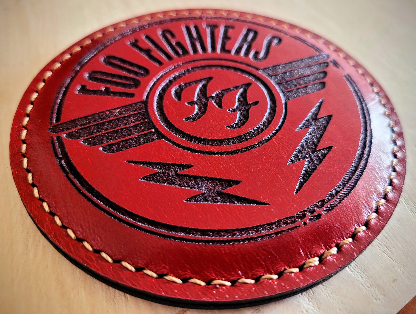 Personalised Deluxe Leather Engraved Coaster