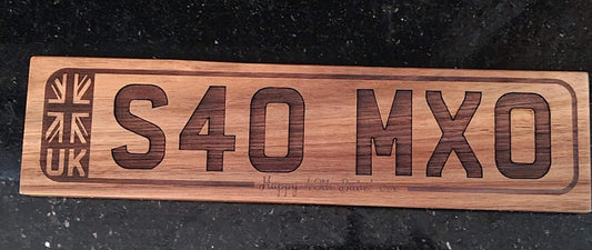 Vanity Plate Gift in Wood