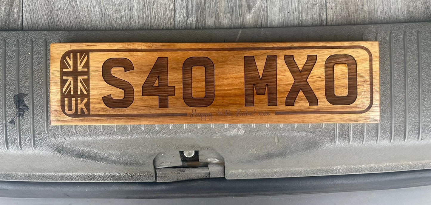 Vanity Plate Gift in Wood